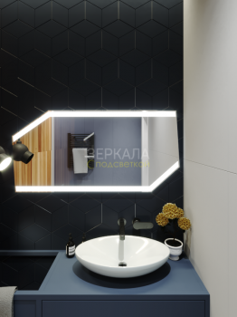 Зеркало для ванной с подсветкой Спейс 190х80 см