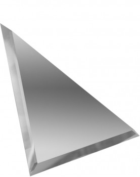 Треугольная зеркальная плитка серебро 150х150 мм